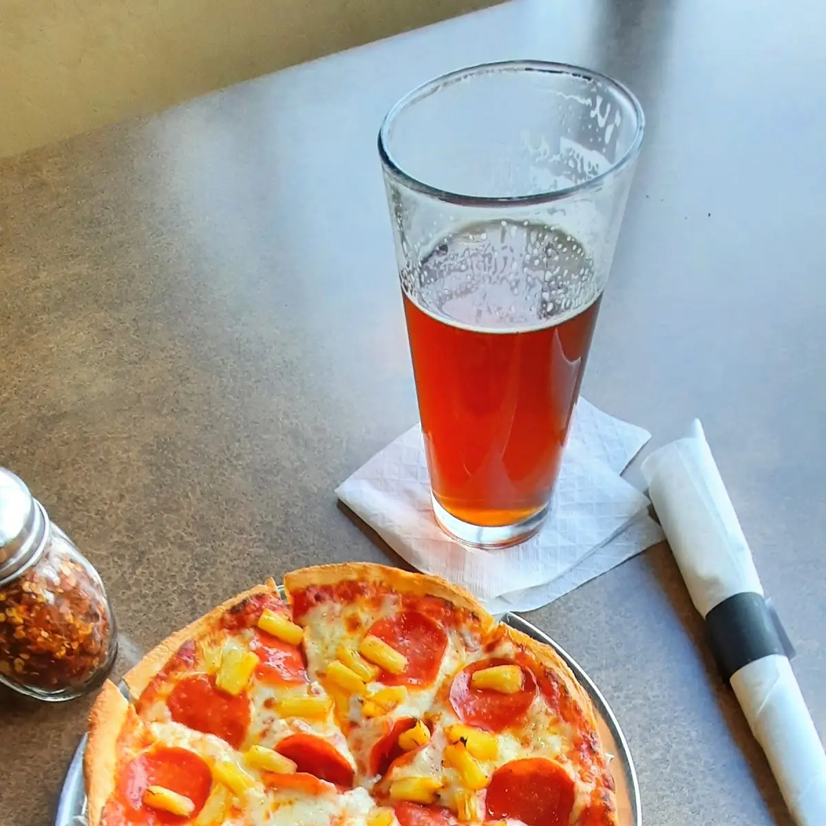 Personal Pizza with Pepperoni & Pineapple