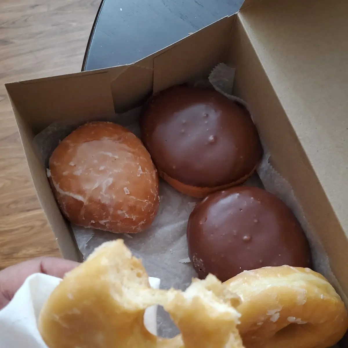 Glazed and Bavarian Cream Donuts