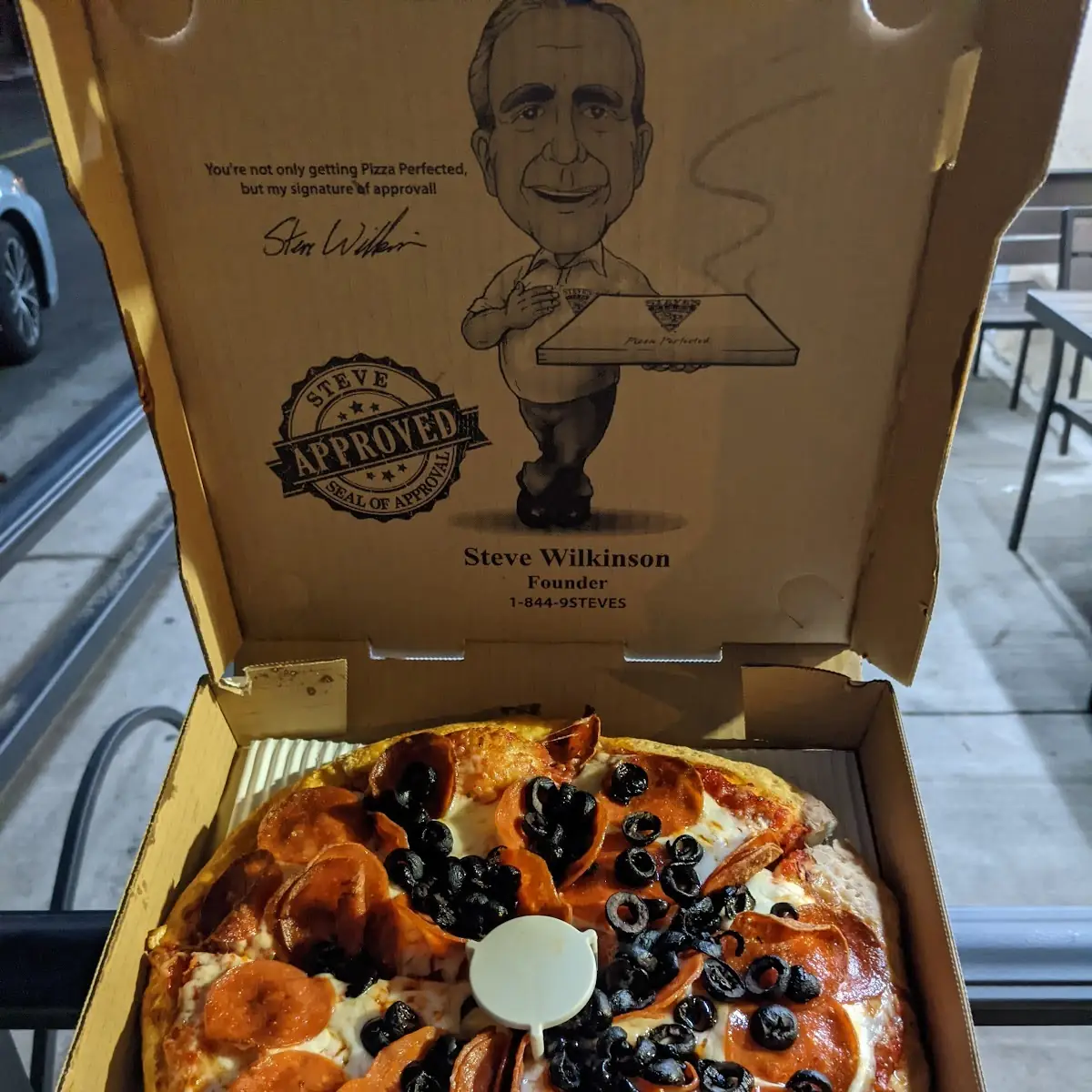 Small Pepperoni and Black Olive Pizza