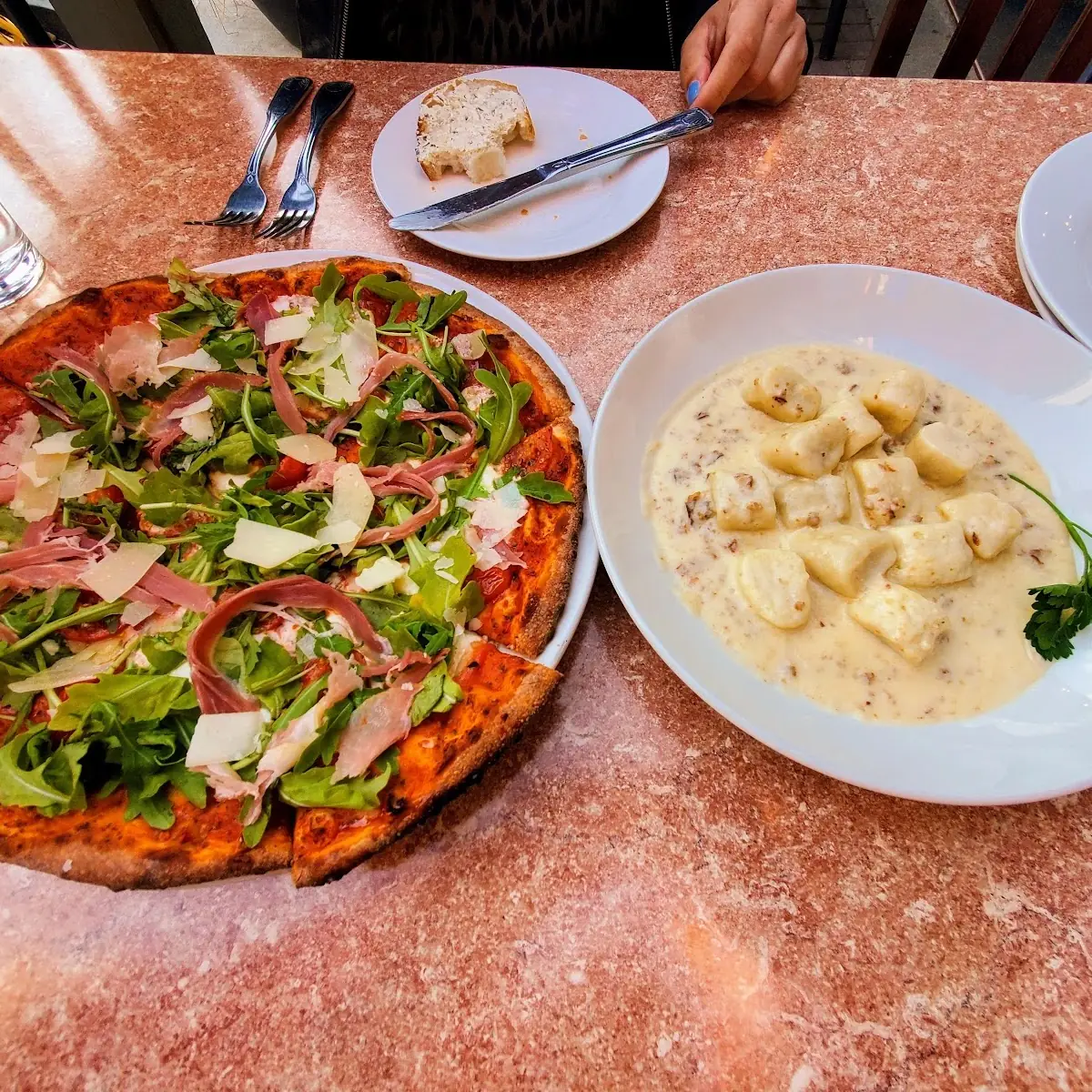 Pizza Teresa and Gnocchi