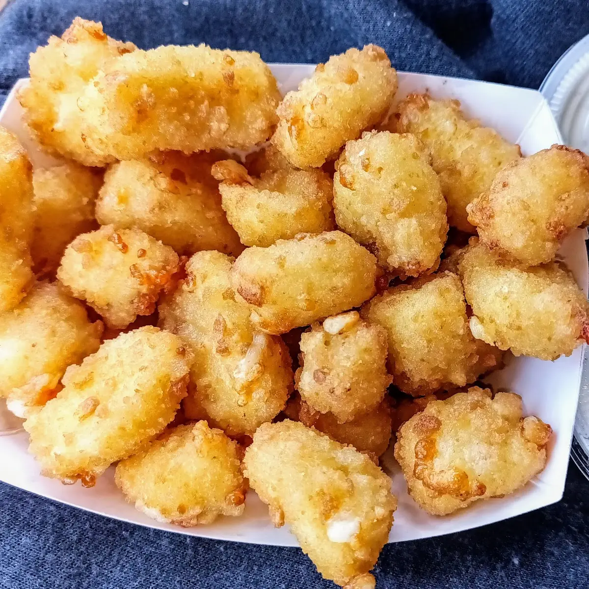 1 2 Bison Burger and Deep Fried Cheese Curds