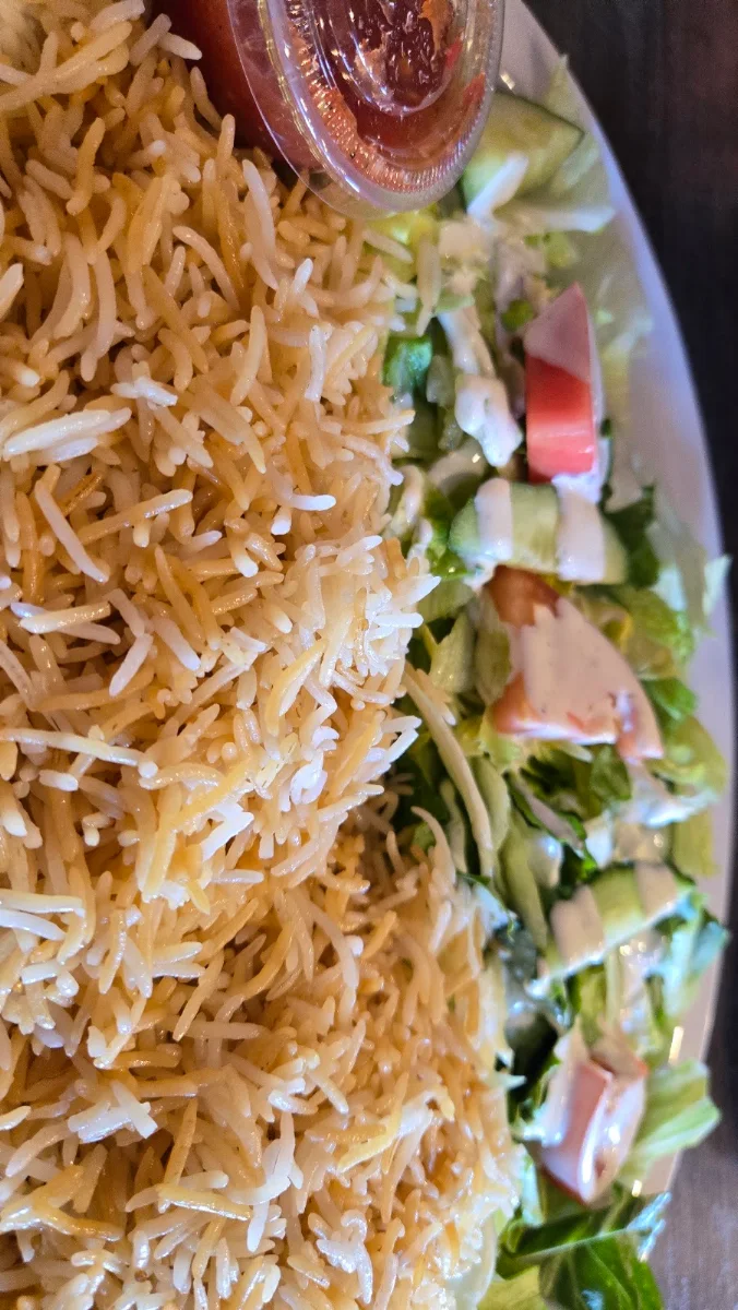 Rice and Salad, Mezbaan Restaurant