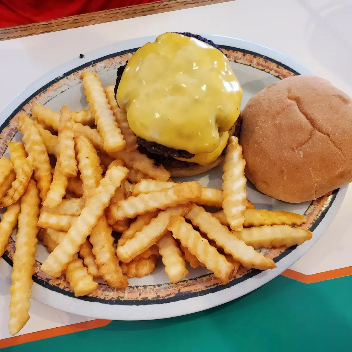 Double Cheeseburger and Crinkle Fries
