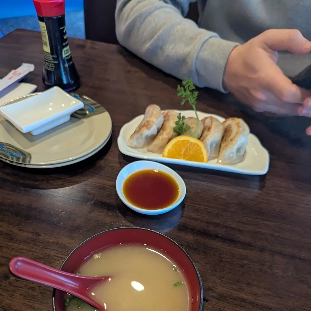 Gyoza and Miso Soup