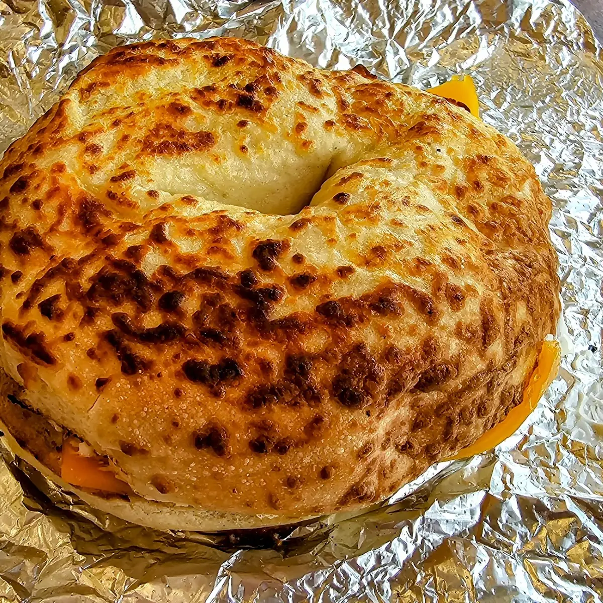 Ham & Cheese on Asiago Bagel