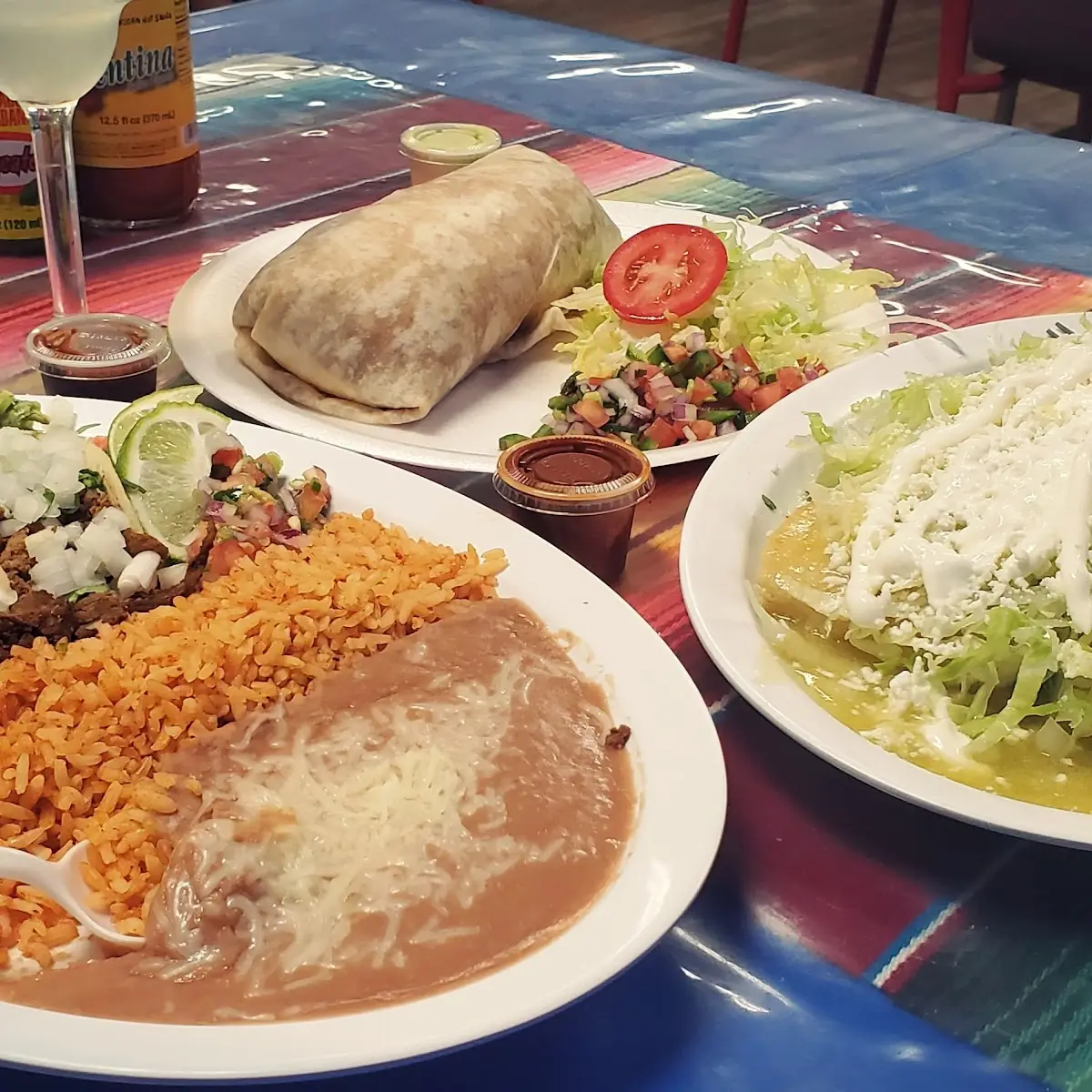 Taco Plate Chile Relleno Burrito & Chicken Enchiladas