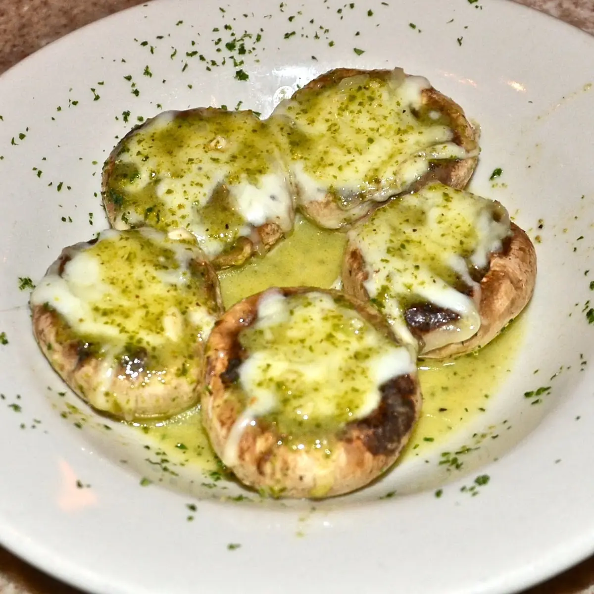 Pesto Stuffed Mushrooms