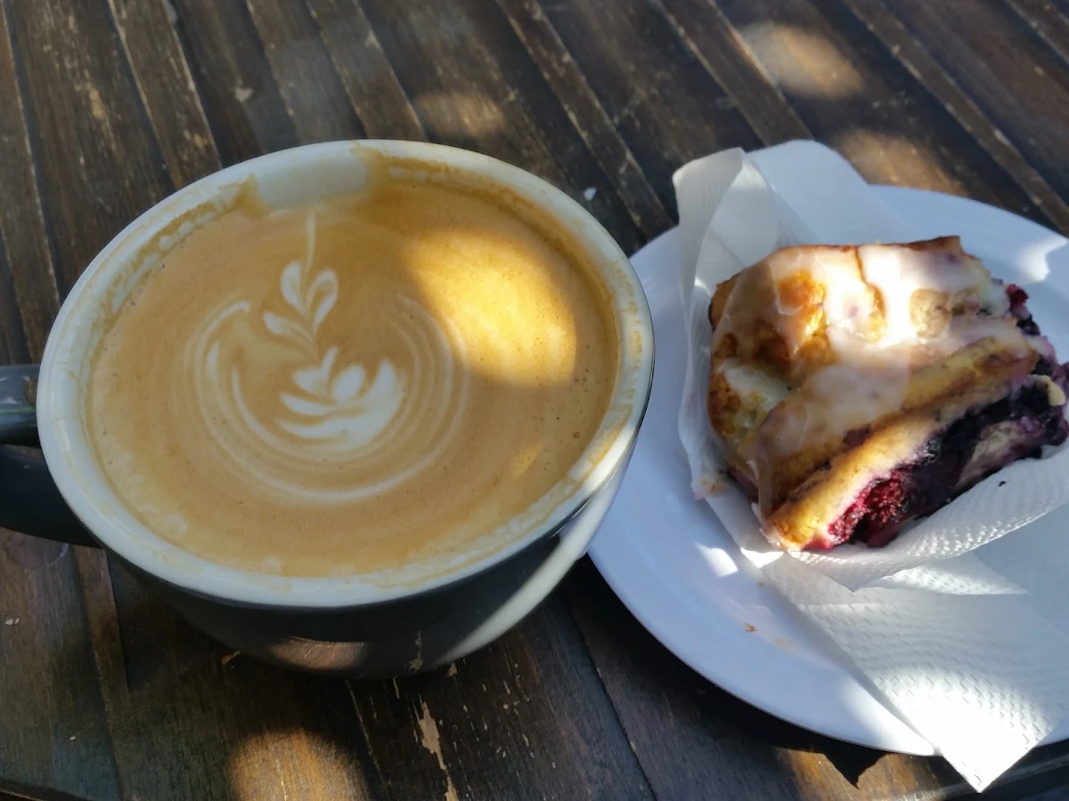 Lavender Latte and Mixed Berry Scone