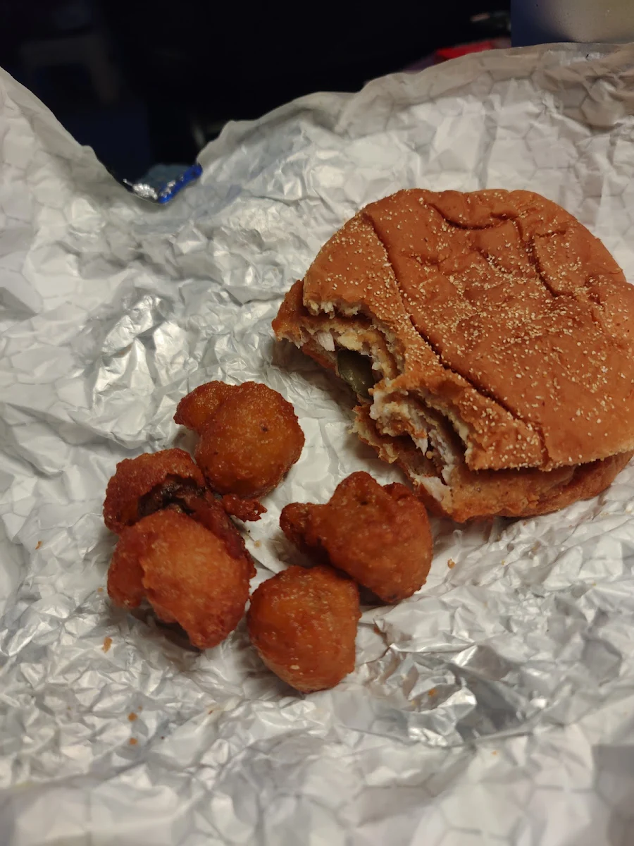 Breaded Tenderloin and Breaded Mushrooms