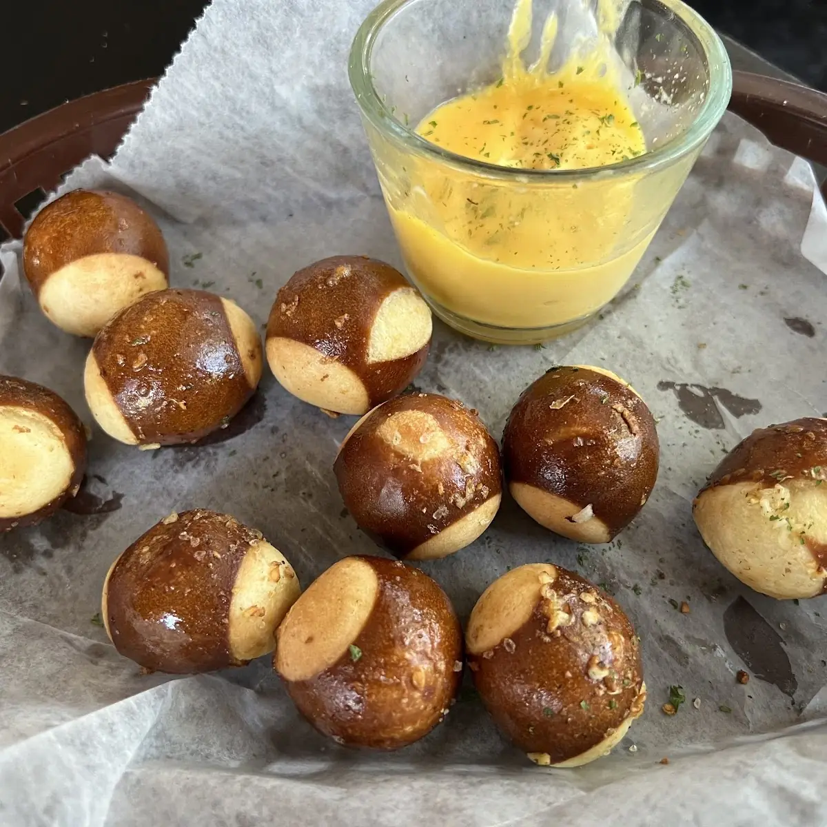 Pretzel Bites with Beer Cheese