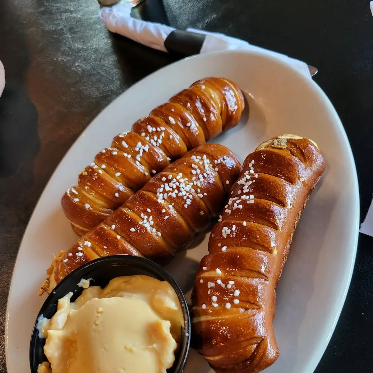 Pretzel Logs with Beer Cheese