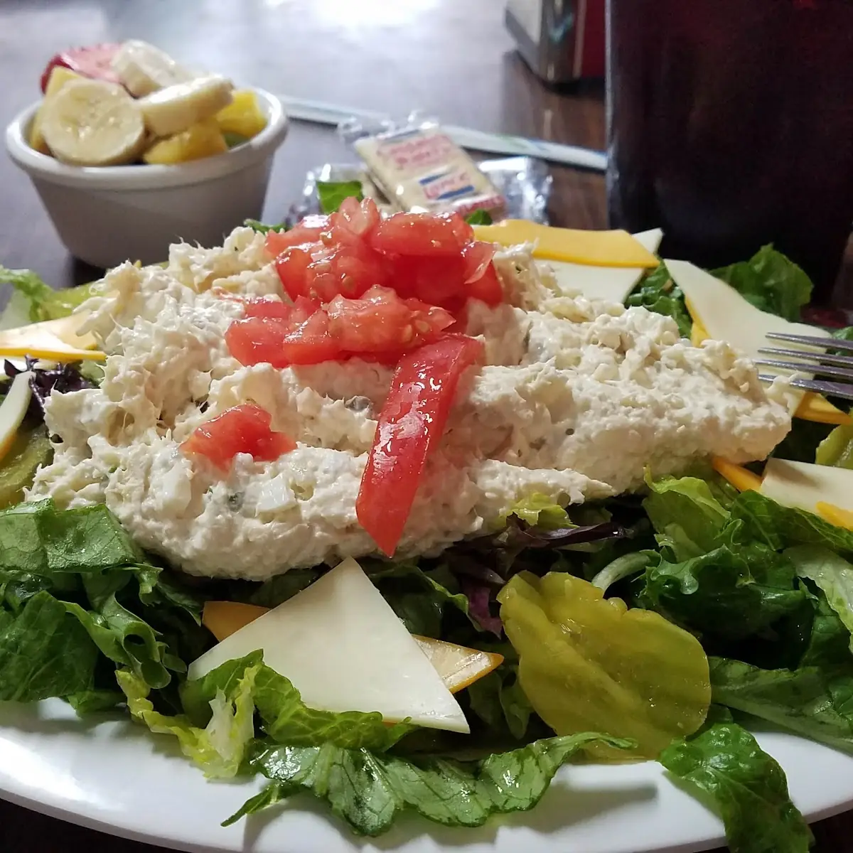 Chicken Salad with Fresh Fruit