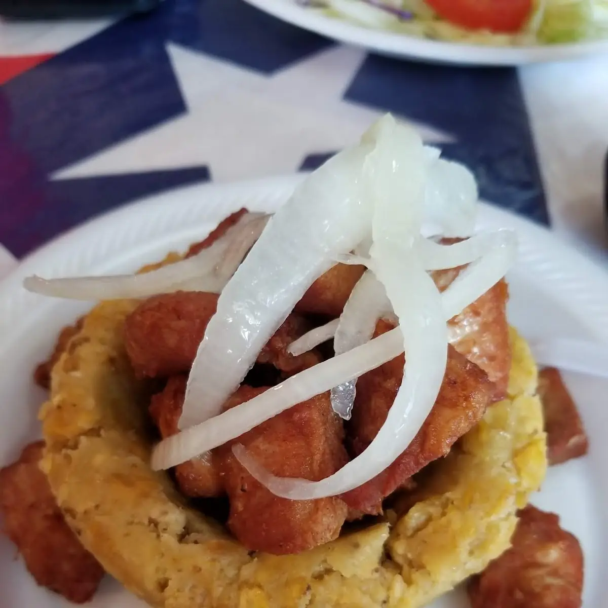 Mofongo Relleno De Carne Frita