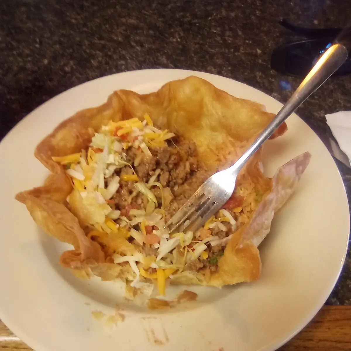 Taco Salad w Ground Beef