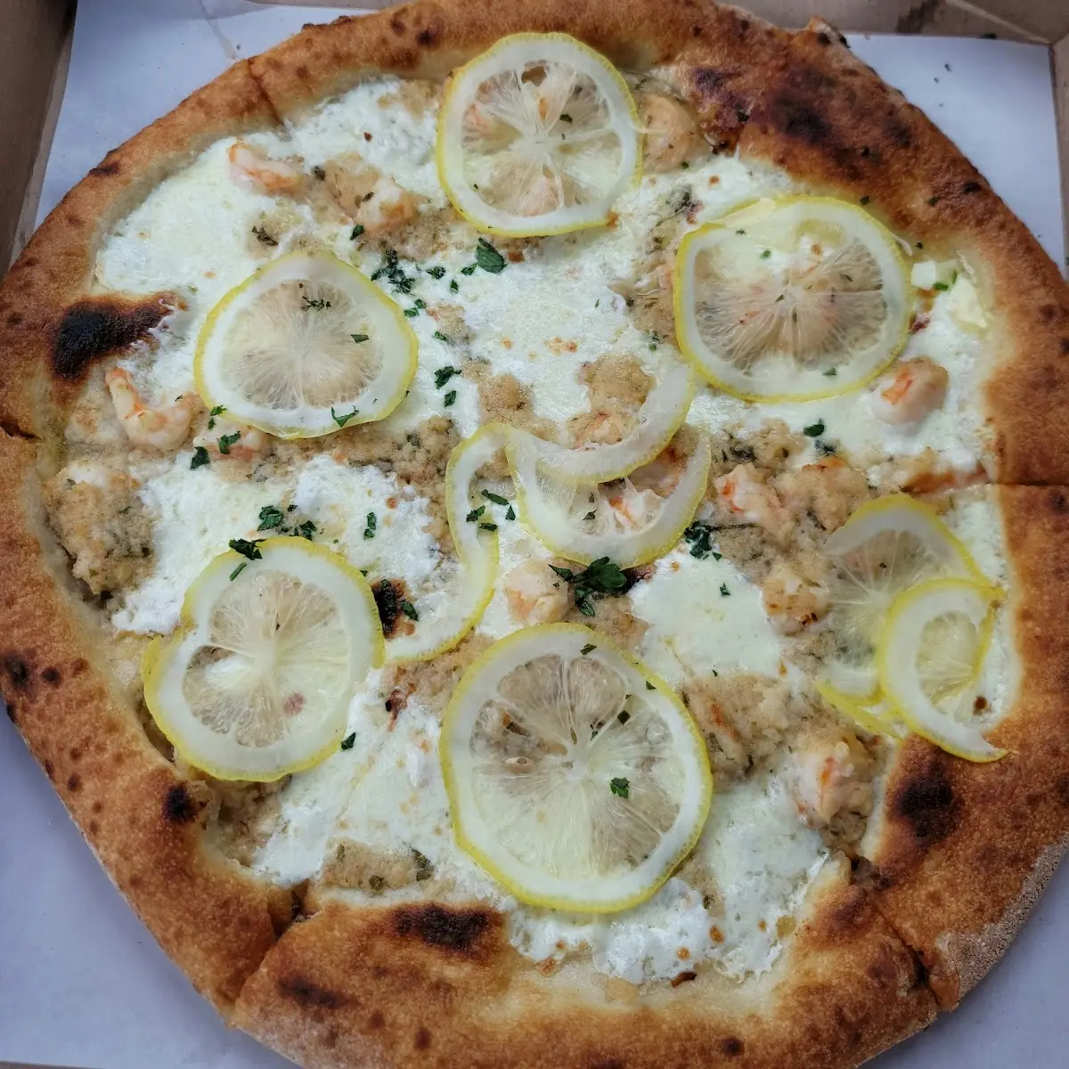 Shrimp Scampi Pizza