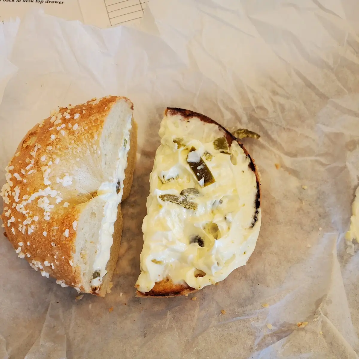 Soup with Buttered Bagel