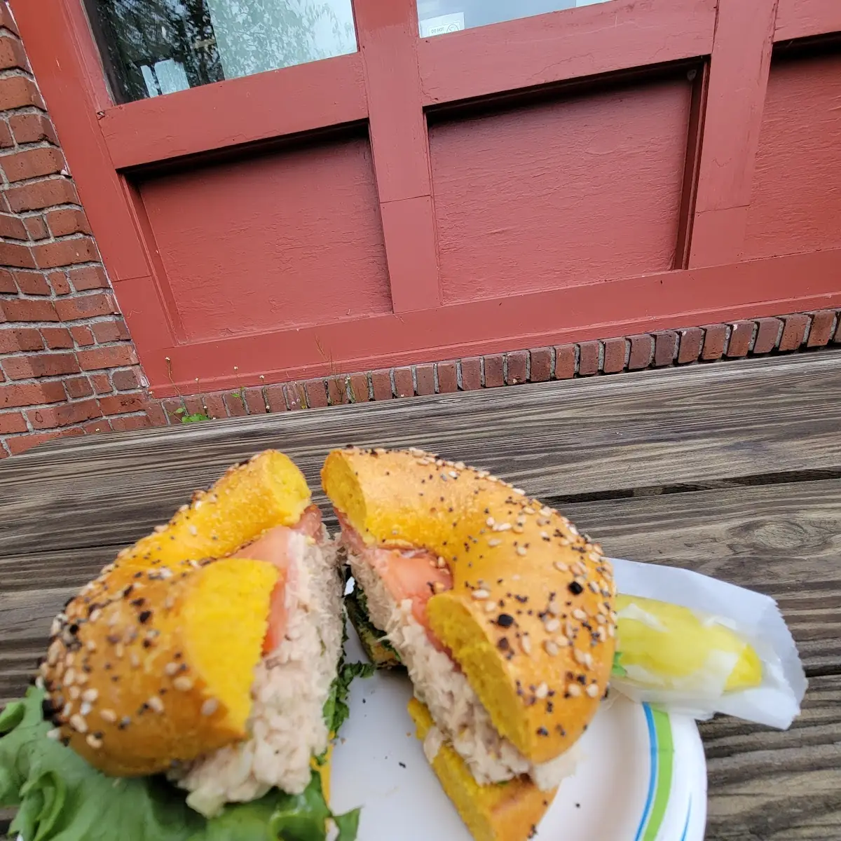 Tuna Salad on Everything Egg Bagel
