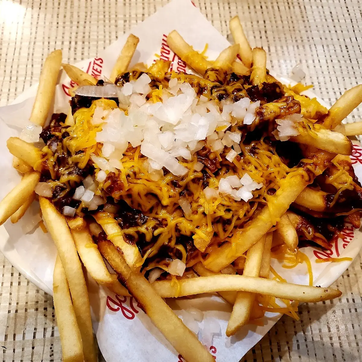 Chili Cheese Fries with Onions