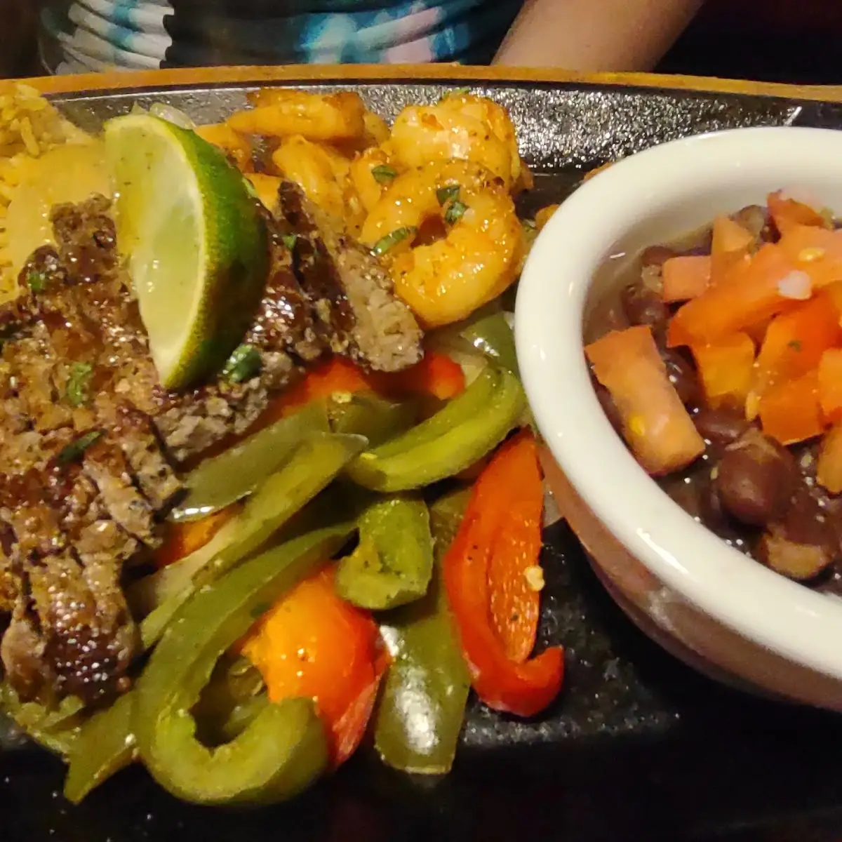 Beef and Shrimp Fajitas