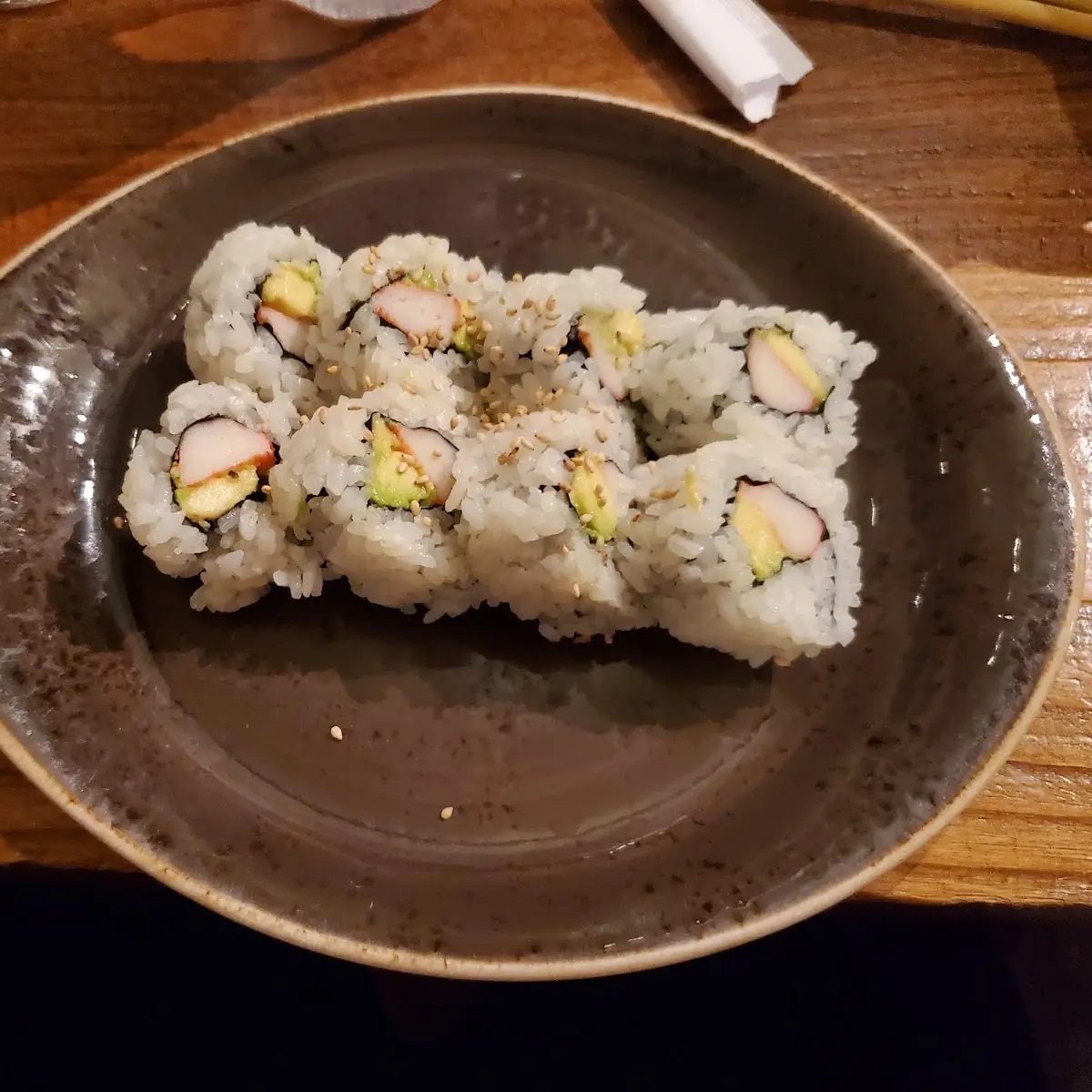 California Roll with Soy Paper