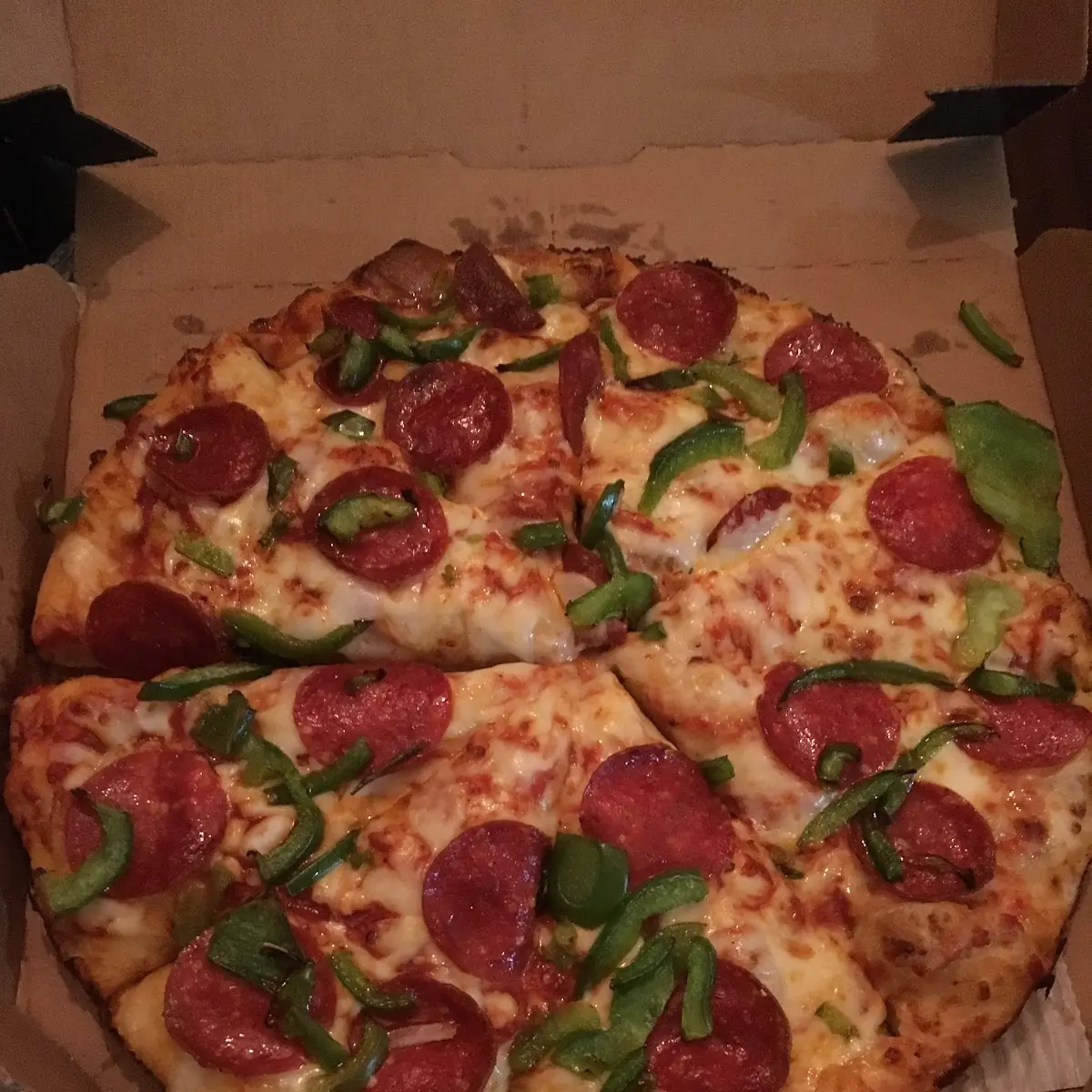 Pepperoni and Green Peppers