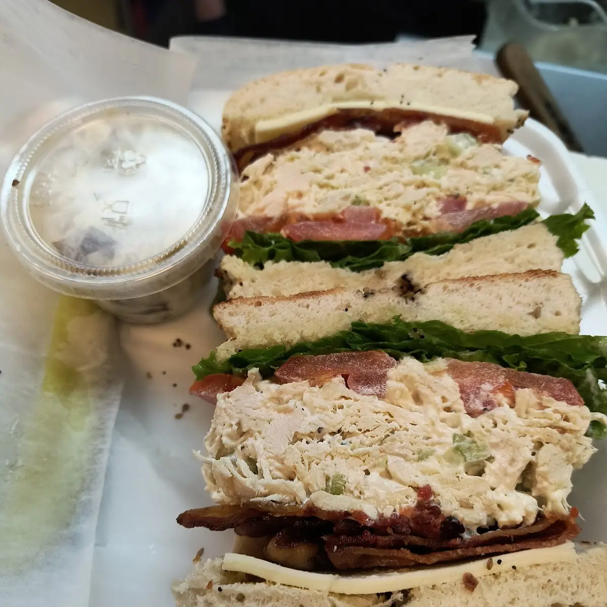 Chicken Salad on an Everything Bagel
