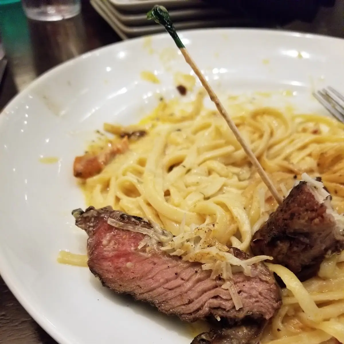 Bistro Steak & Shrimp Alfredo Linguine