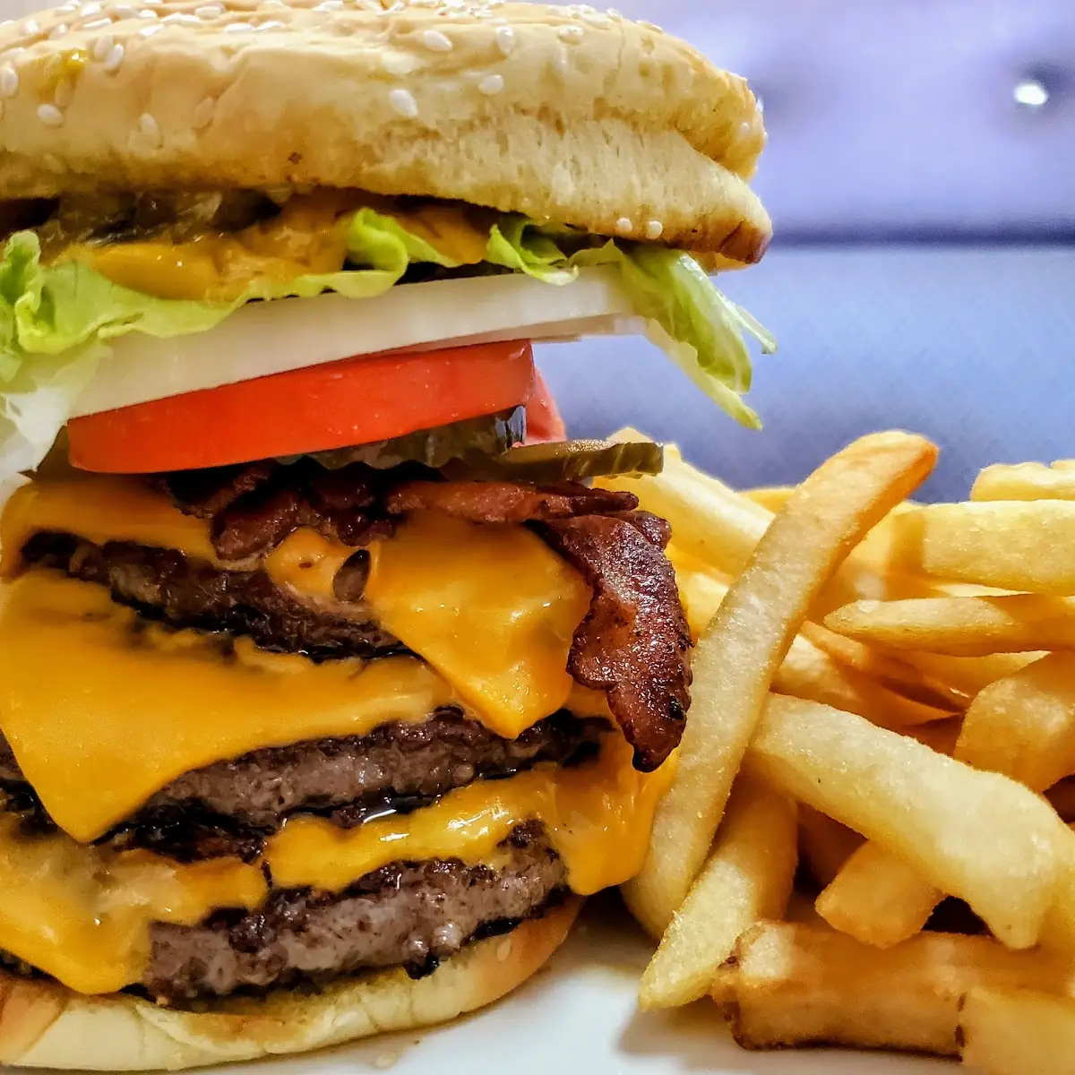 Bacon Burger with Extra Patties