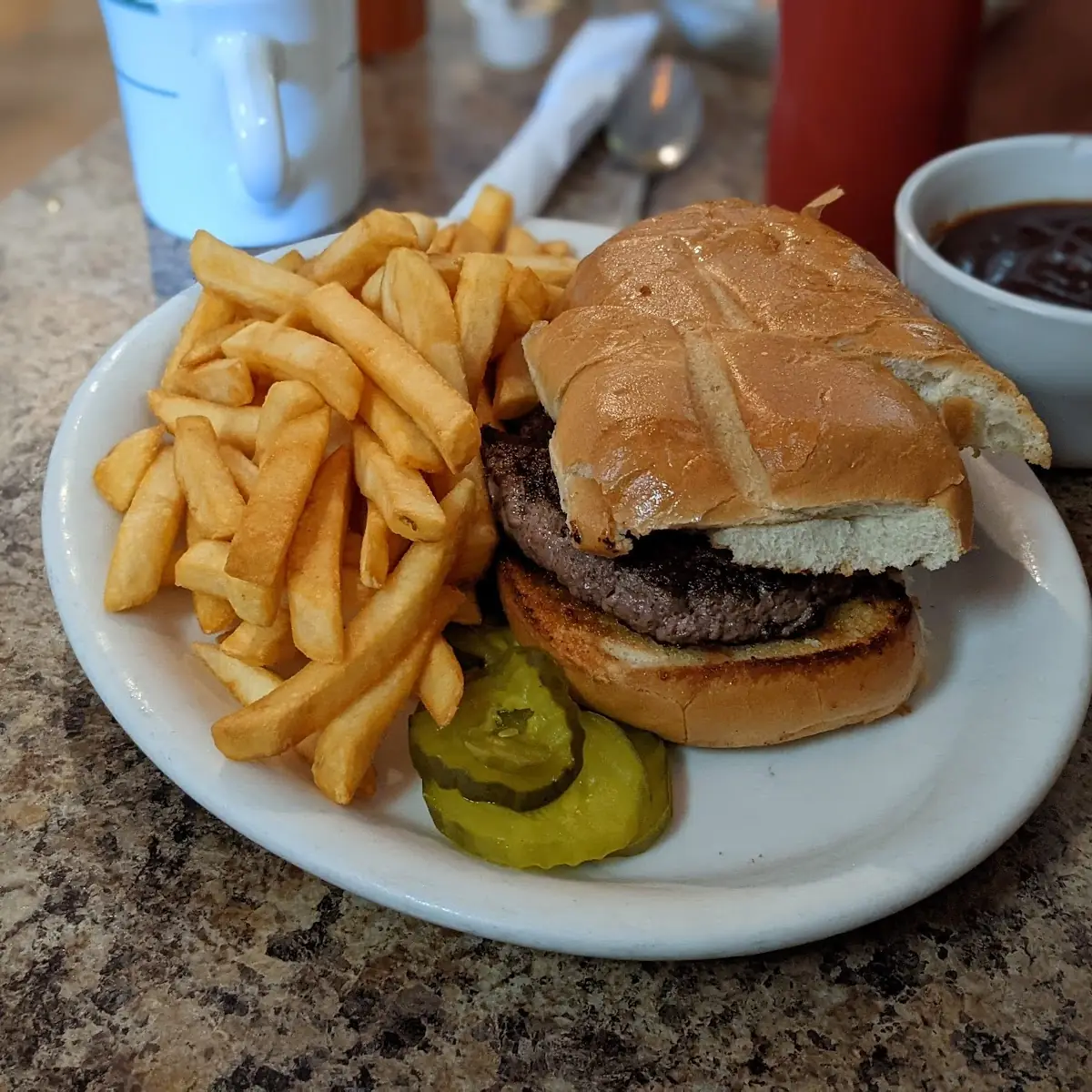 Burger Dip with BBQ Sauce