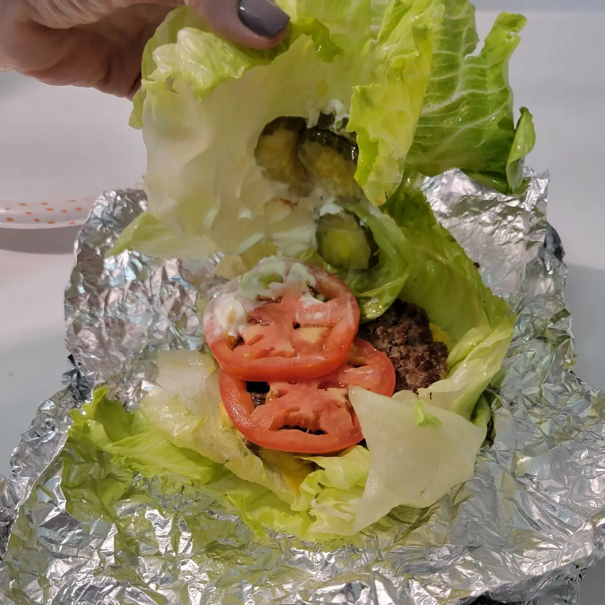 Lettuce Wrap Bacon Cheeseburger