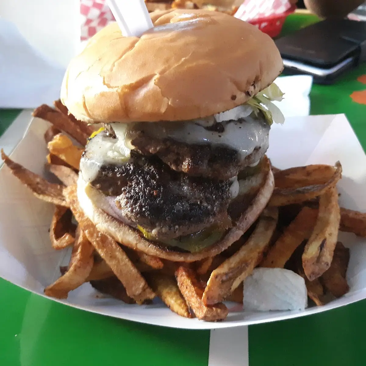Double Cheeseburger and Fries