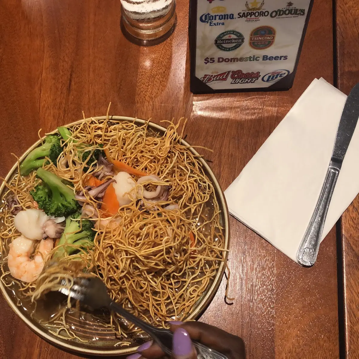 Seafood Pan Fried Noodle
