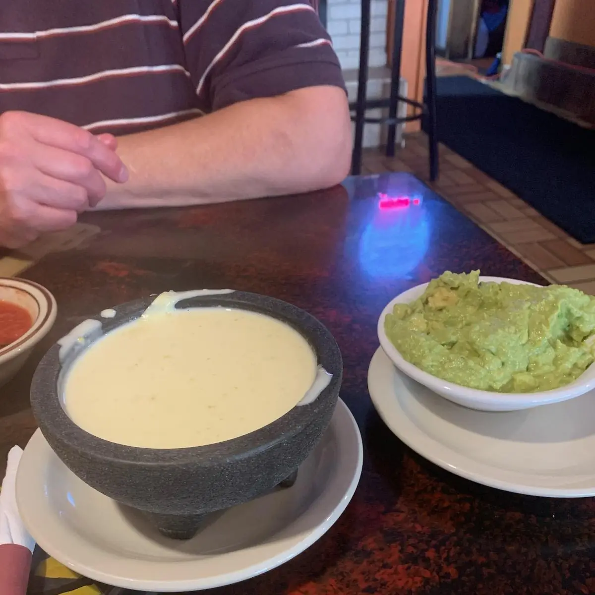 Queso Dip and Guacamole