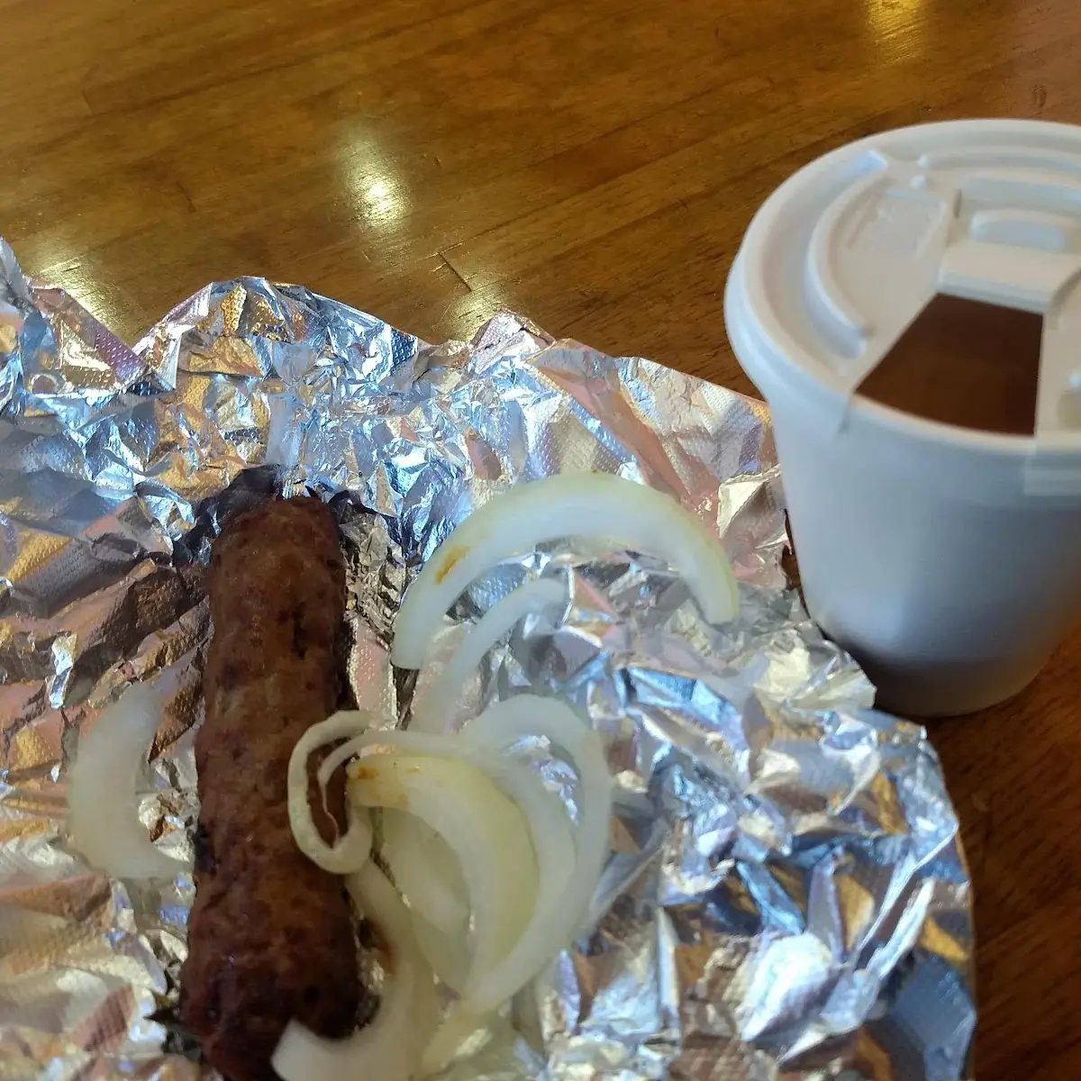 Fresh Sheek Kebab with Hot Tea