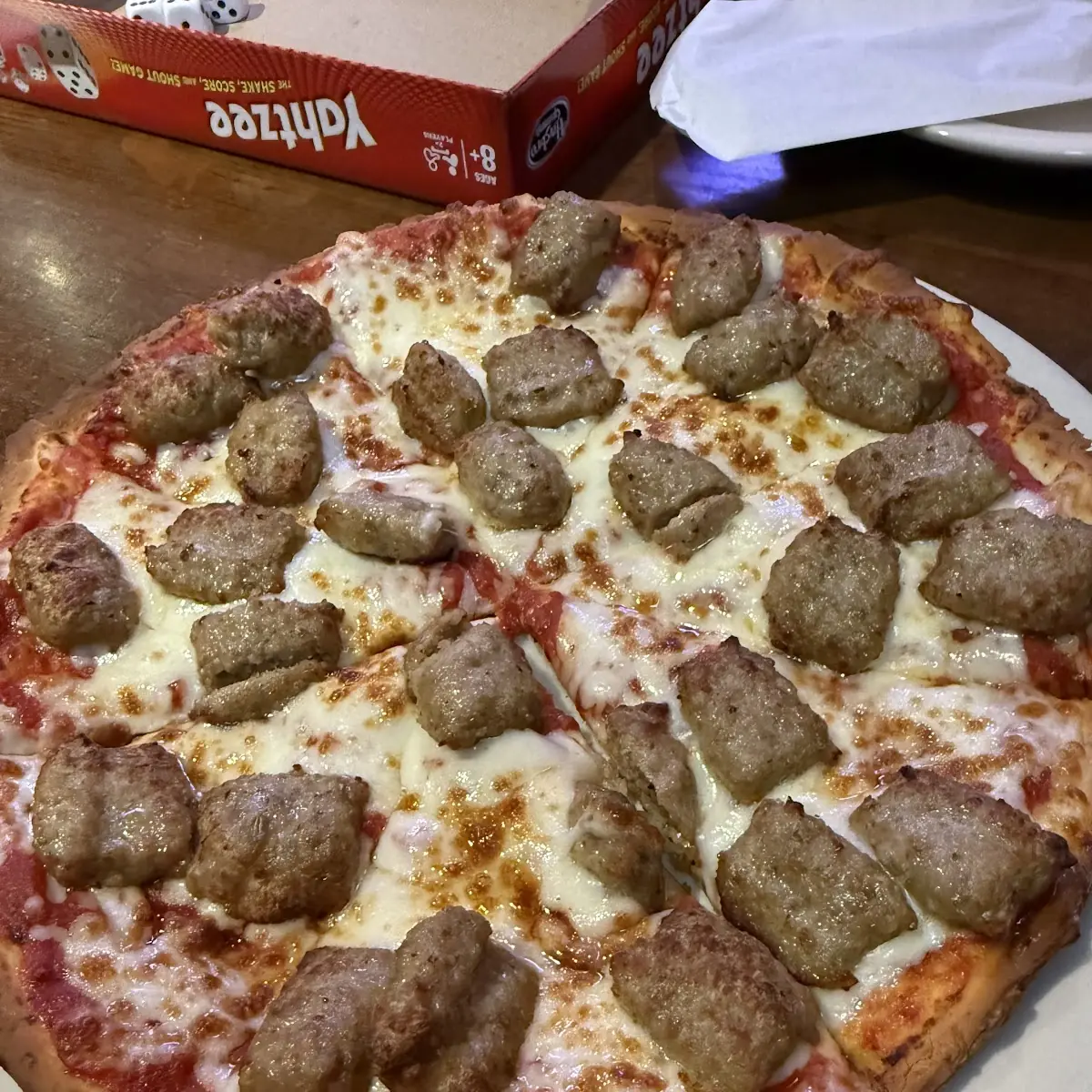 Sausage Pizza Cauliflower Crust