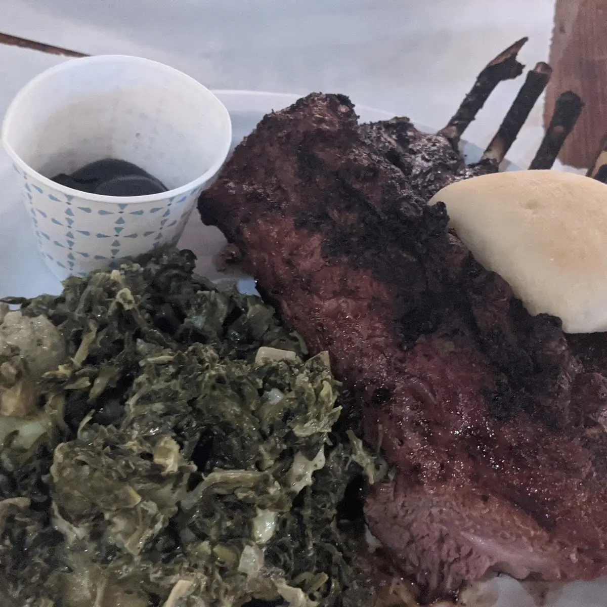Lamb and Creamed Spinach