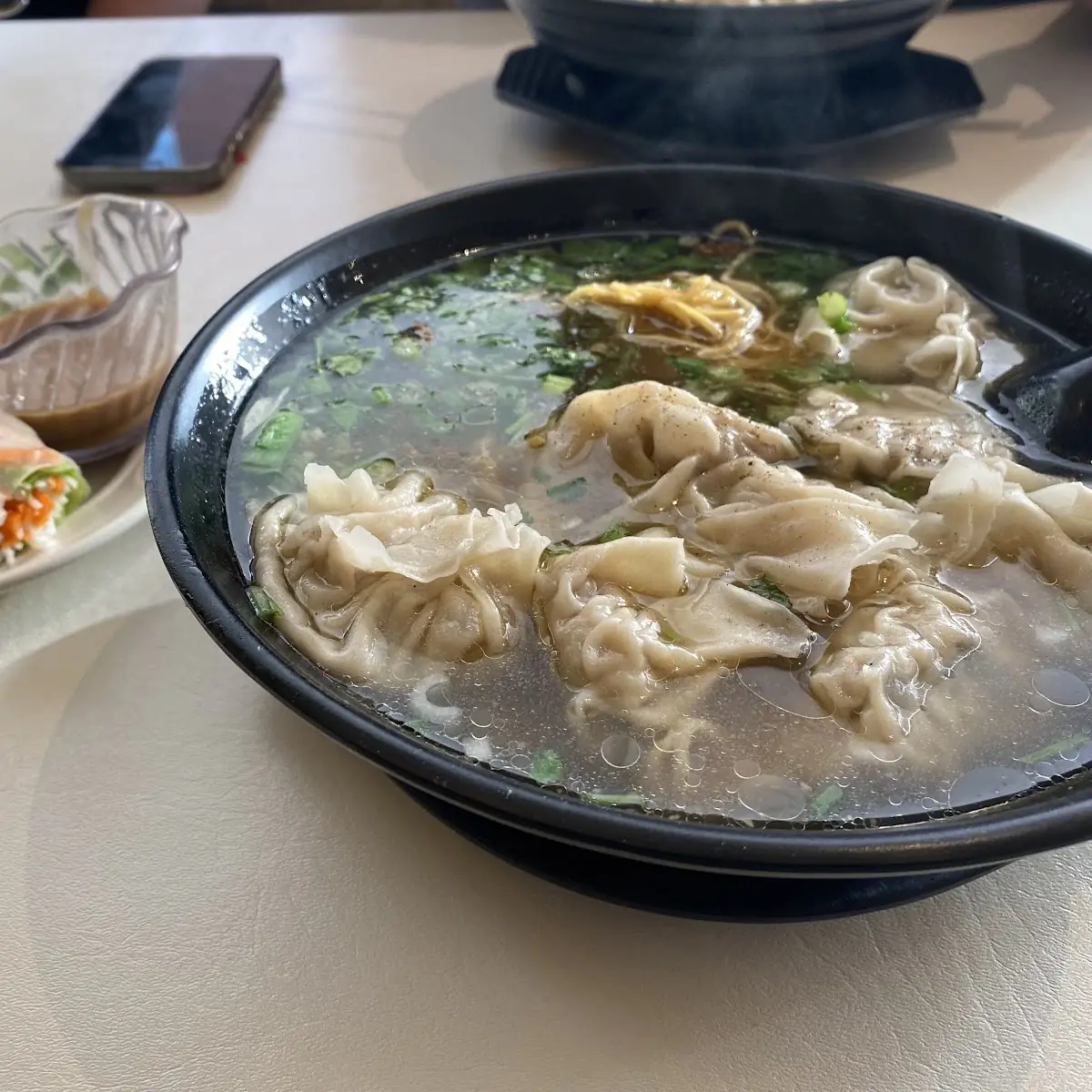Wonton Soup with Egg Noodles