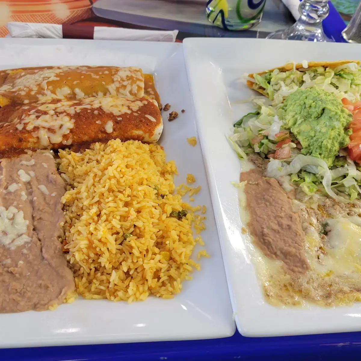 Enchiladas Refried Beans Rice