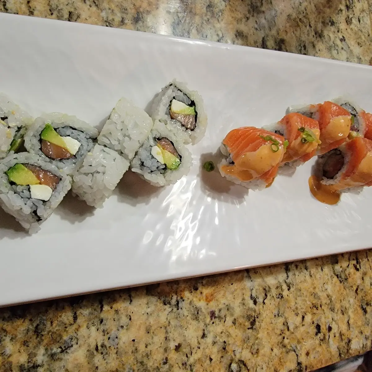 Sake Roll Spider Roll Yellowtail Sashimi