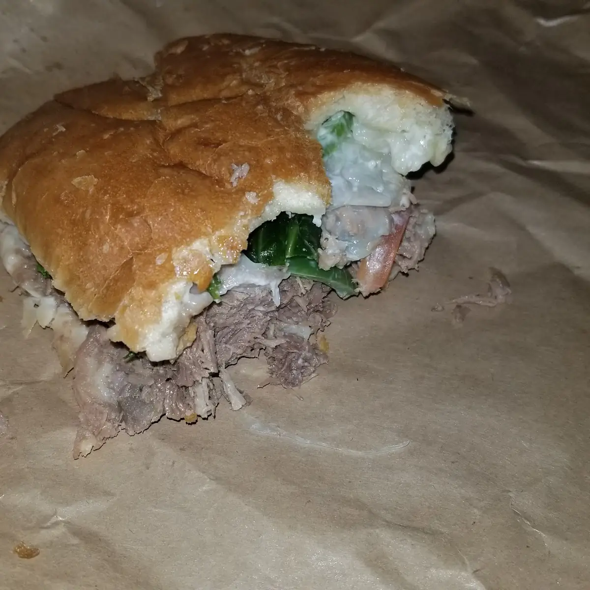 Philly Cheesesteak with Pot Roast Beef
