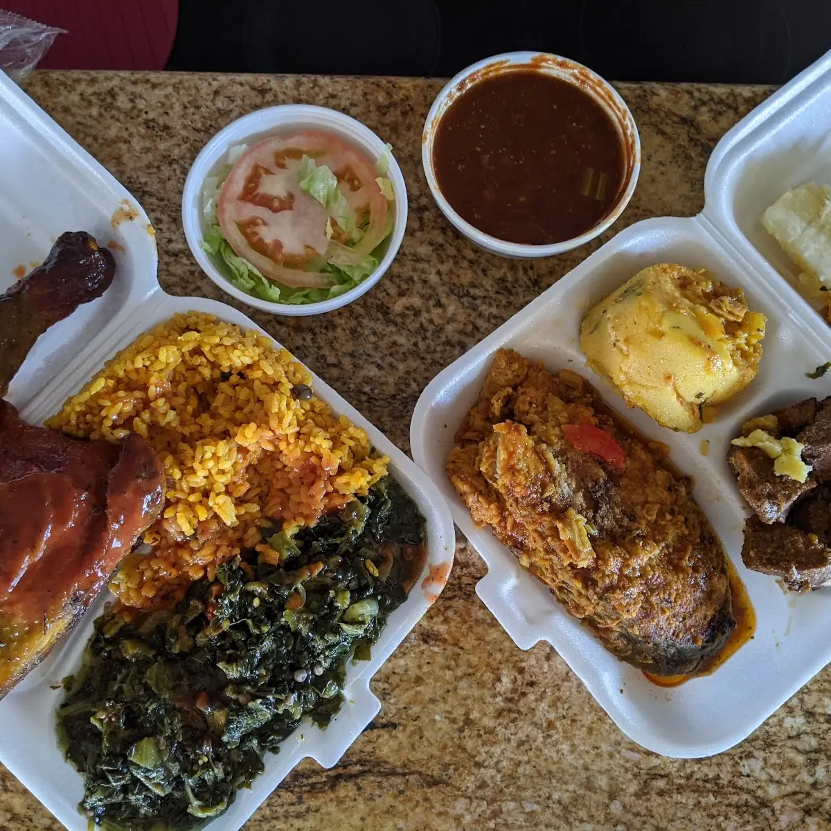 Beef Stew Fish BBQ Chicken with Sides