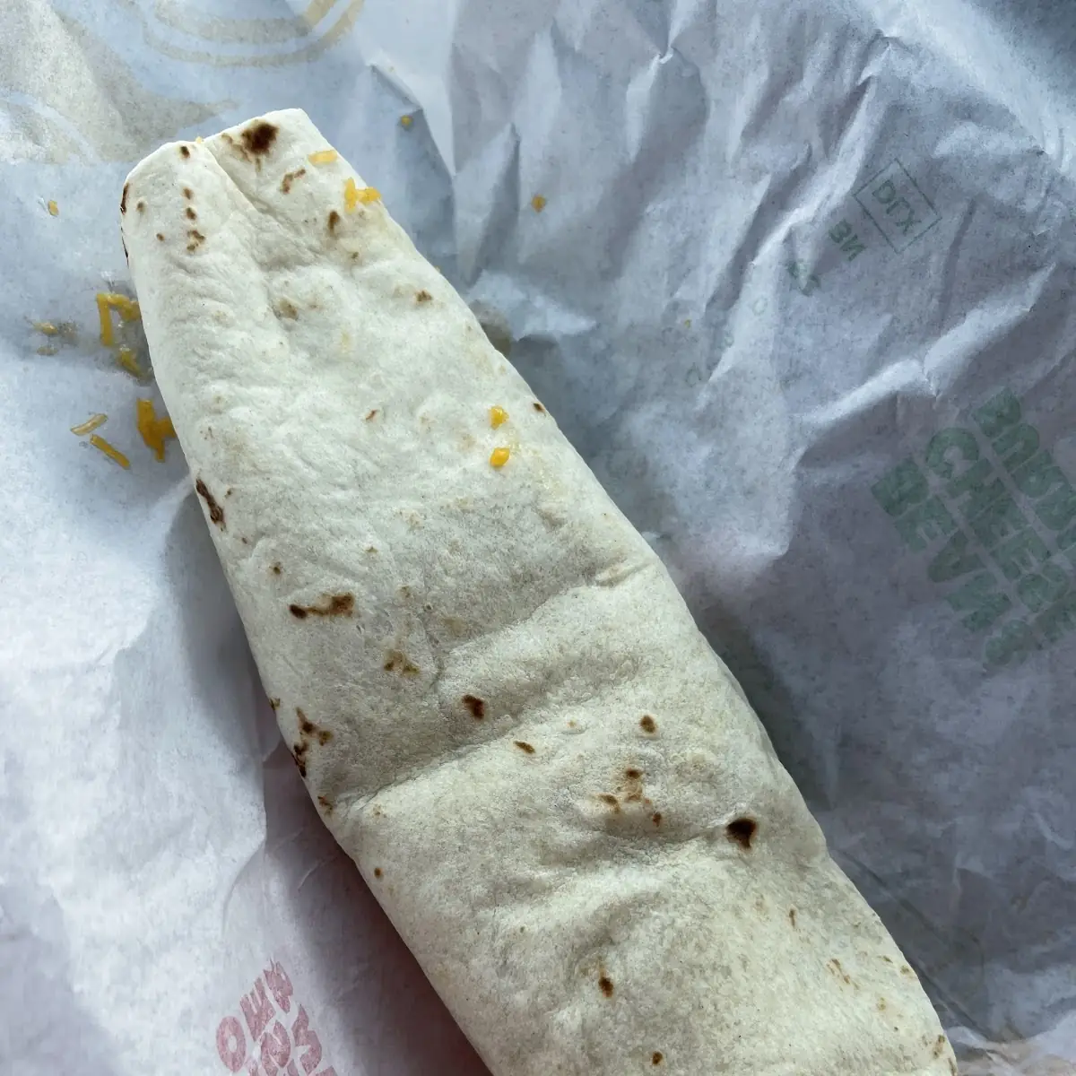 Bean Burrito with Green Sauce