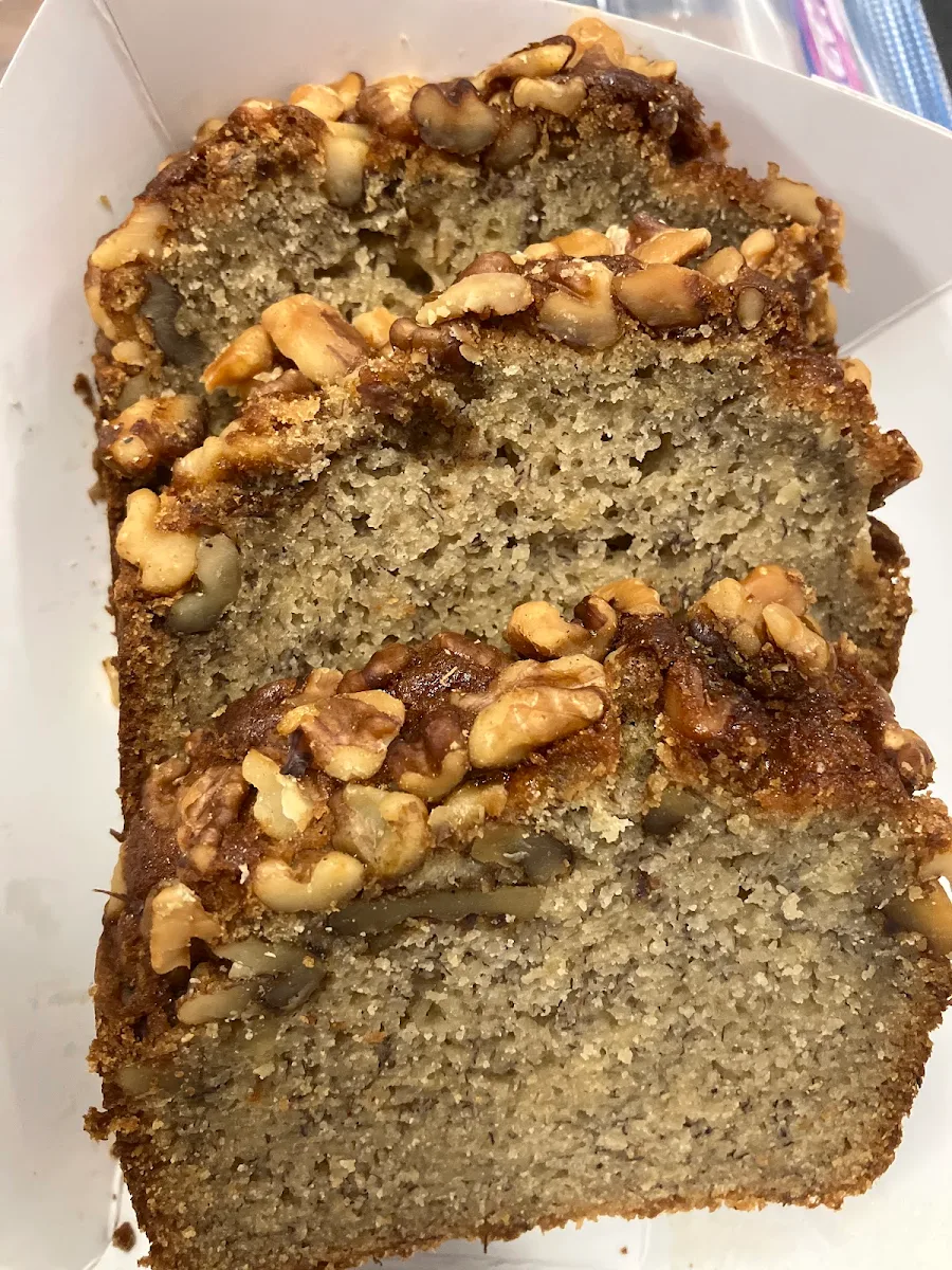 GF Walnut Banana Bread Blueberry Also Avail