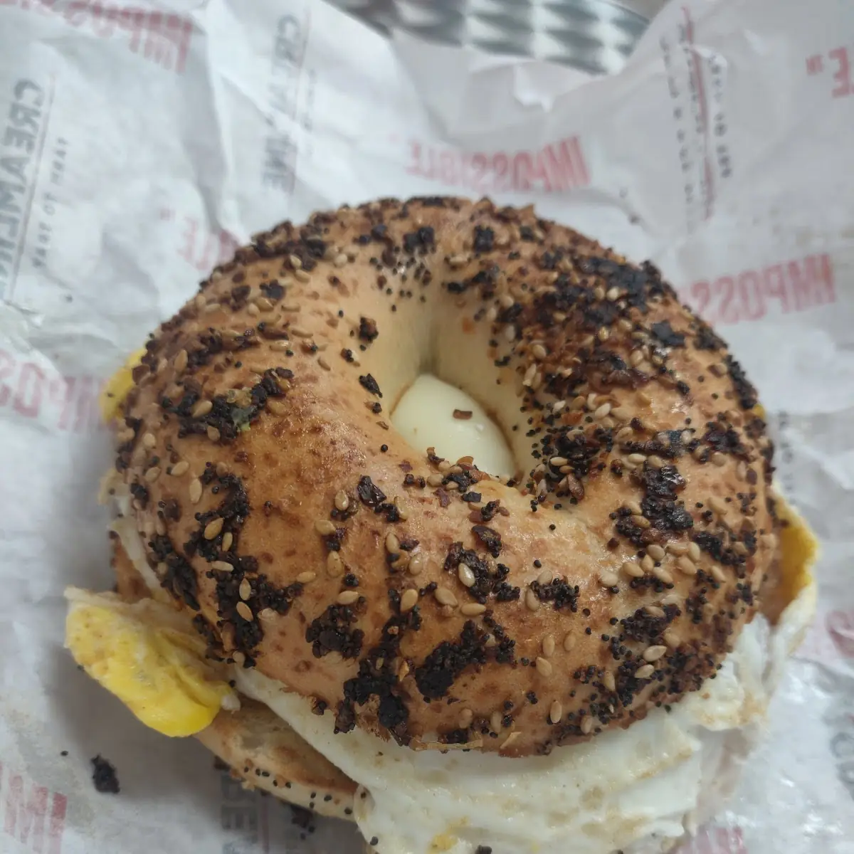 Sausage Egg and Cheese on a Bagel