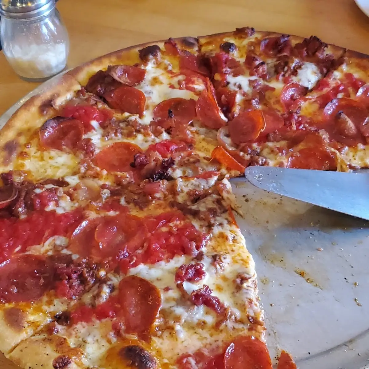 Spicy Pulled Pork Pepperoni and Sausage Pizza