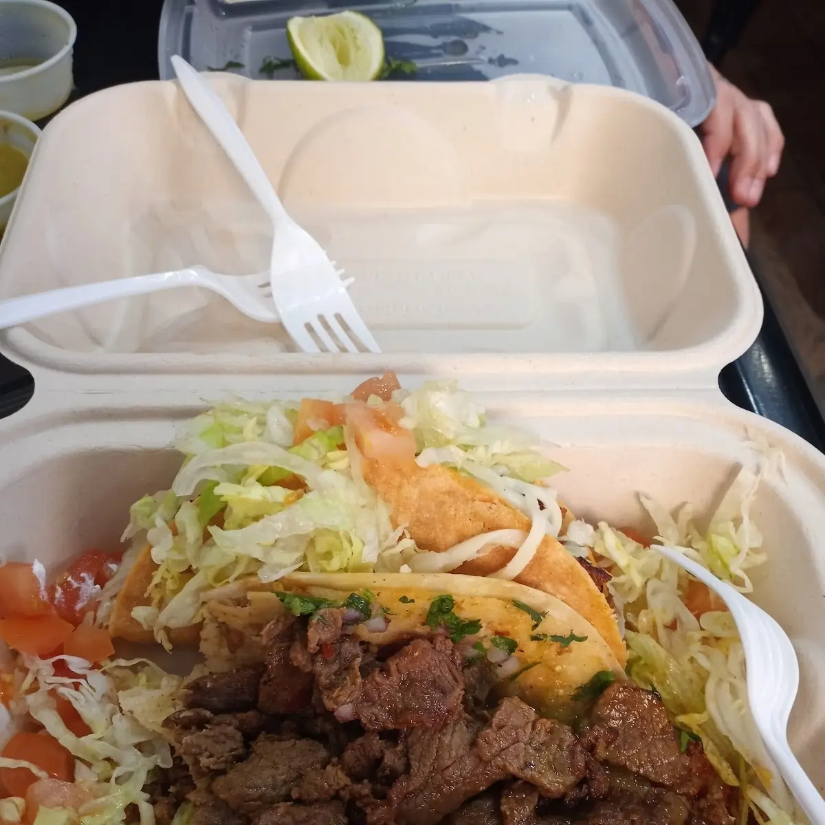 Carne Asada Taco & Beef Hard Shell Taco