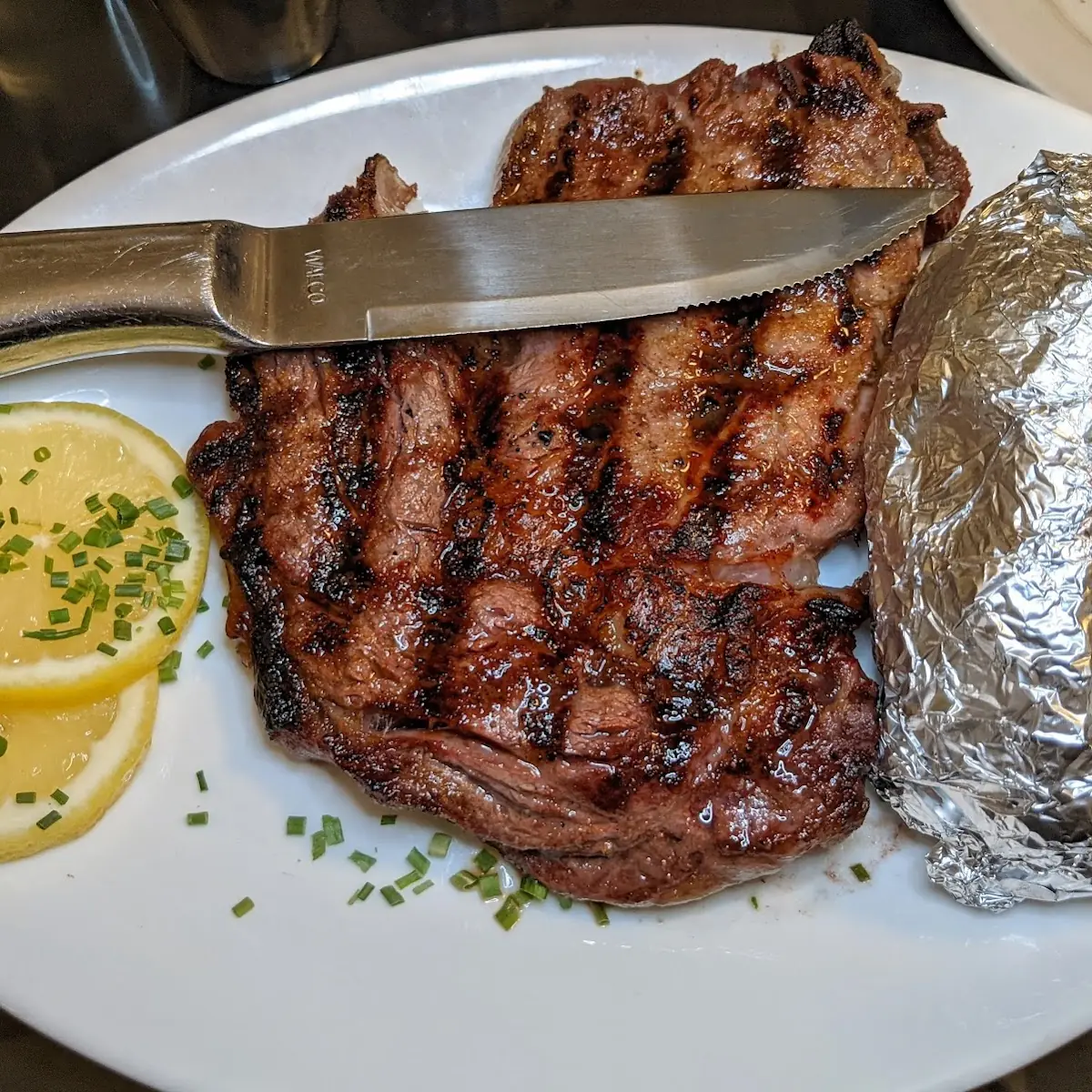 Ribeye Steak with Baked Potato