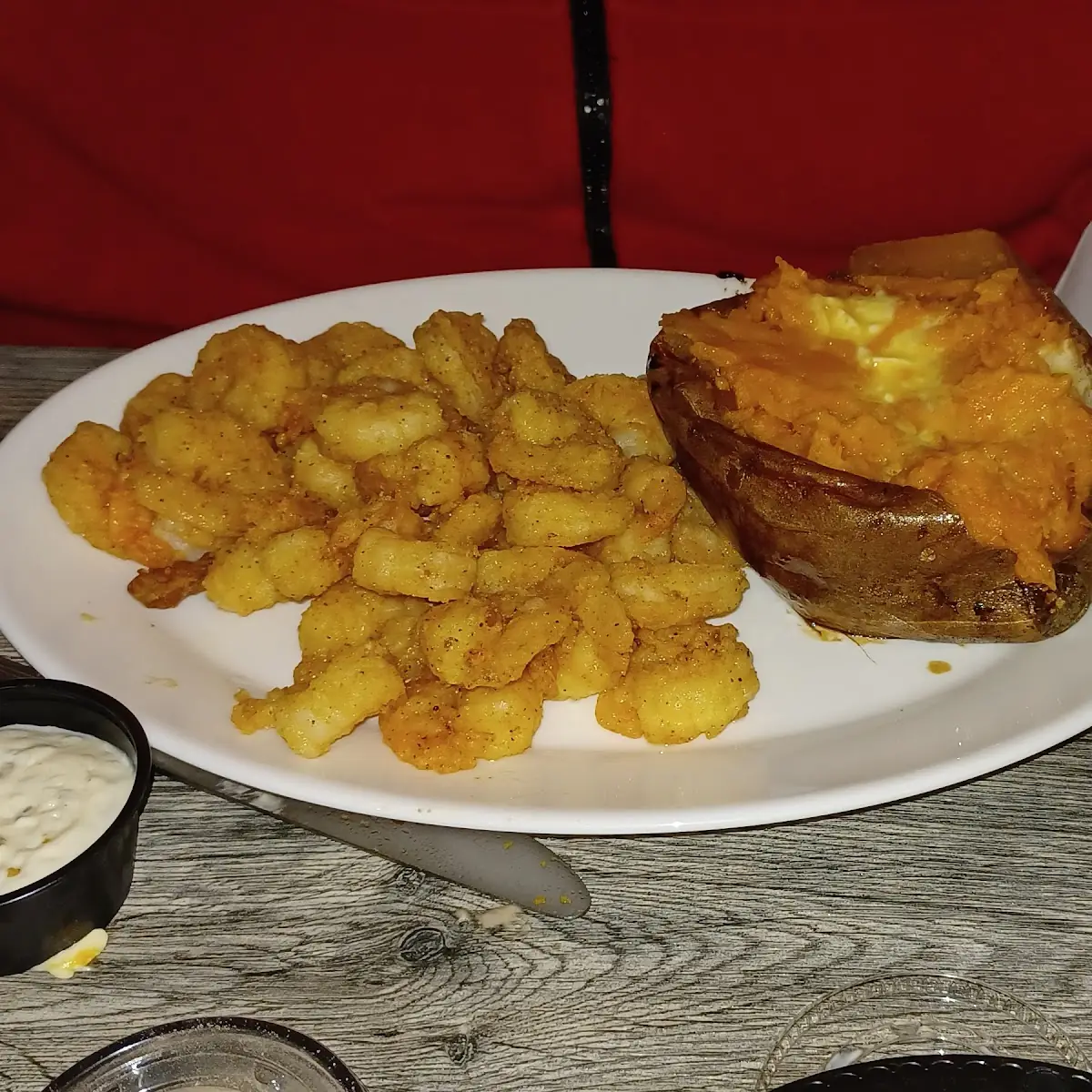 Shrimp Platter with Sweet Potato