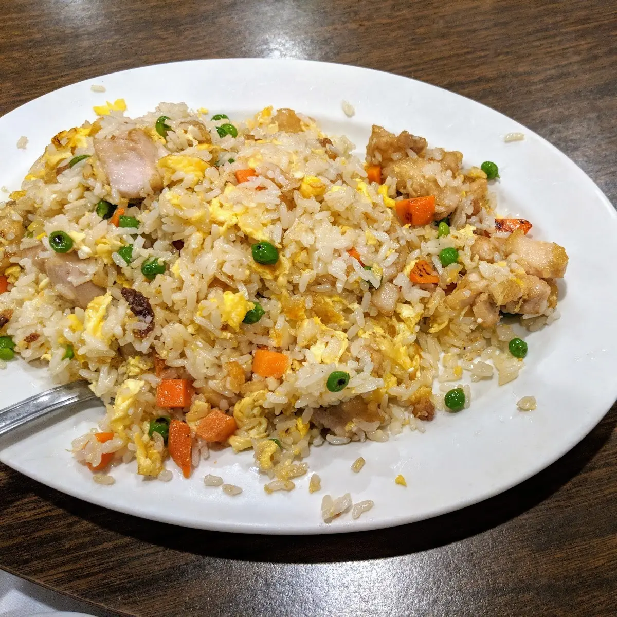 Chicken Fried Rice and Cabbage Kimchee