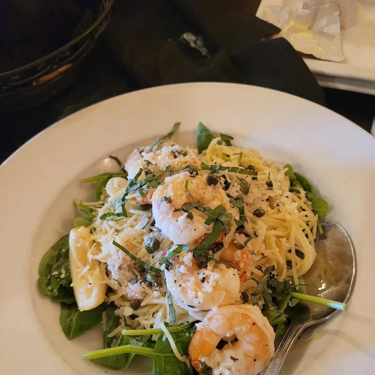 Lemon Basil Shrimp Capellini